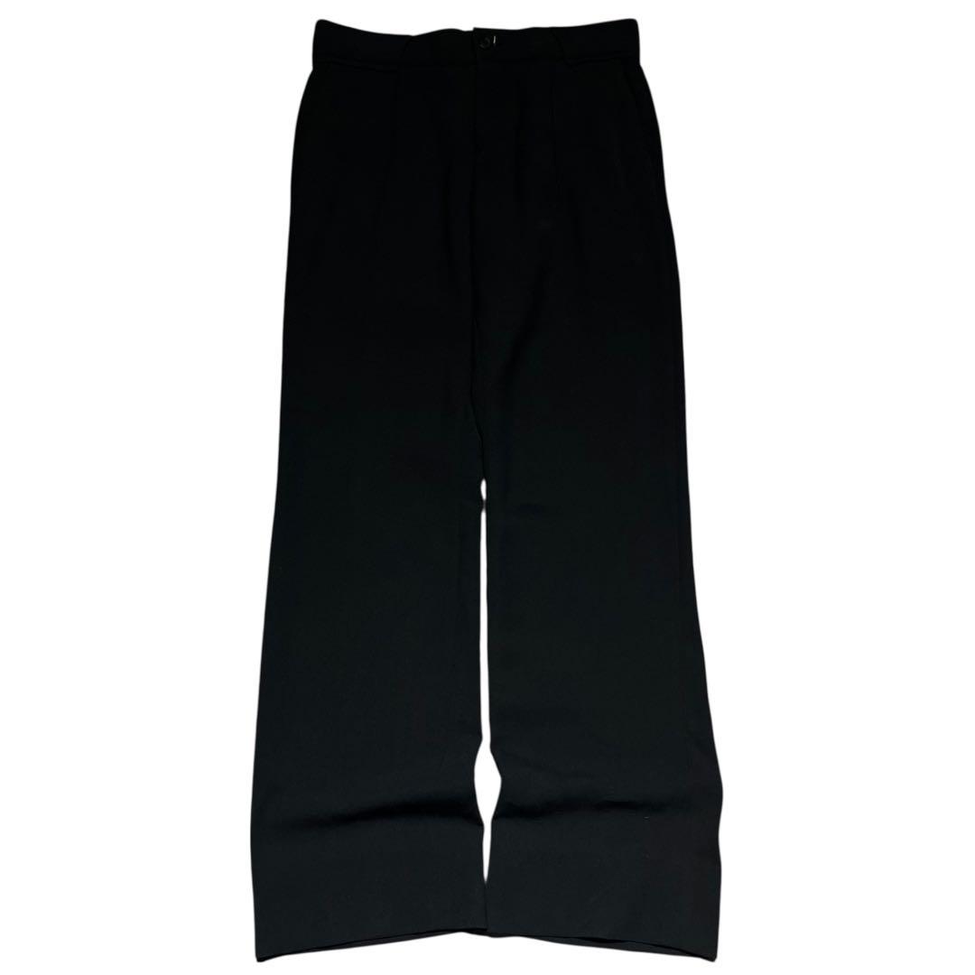 GIORGIO ARMANI レーヨン×ポリ ドレープ ワイドスラックス