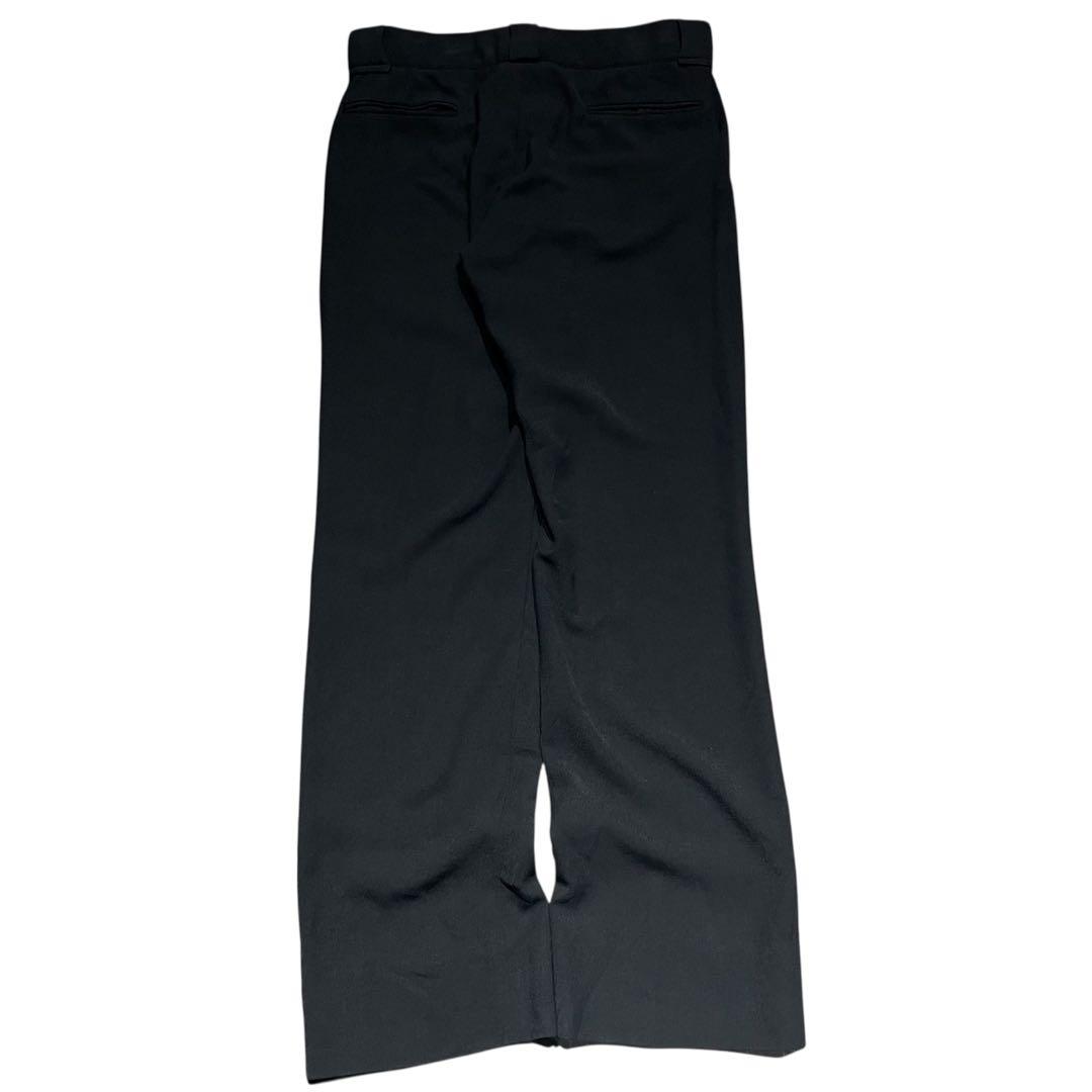 GIORGIO ARMANI レーヨン×ポリ ドレープ ワイドスラックス