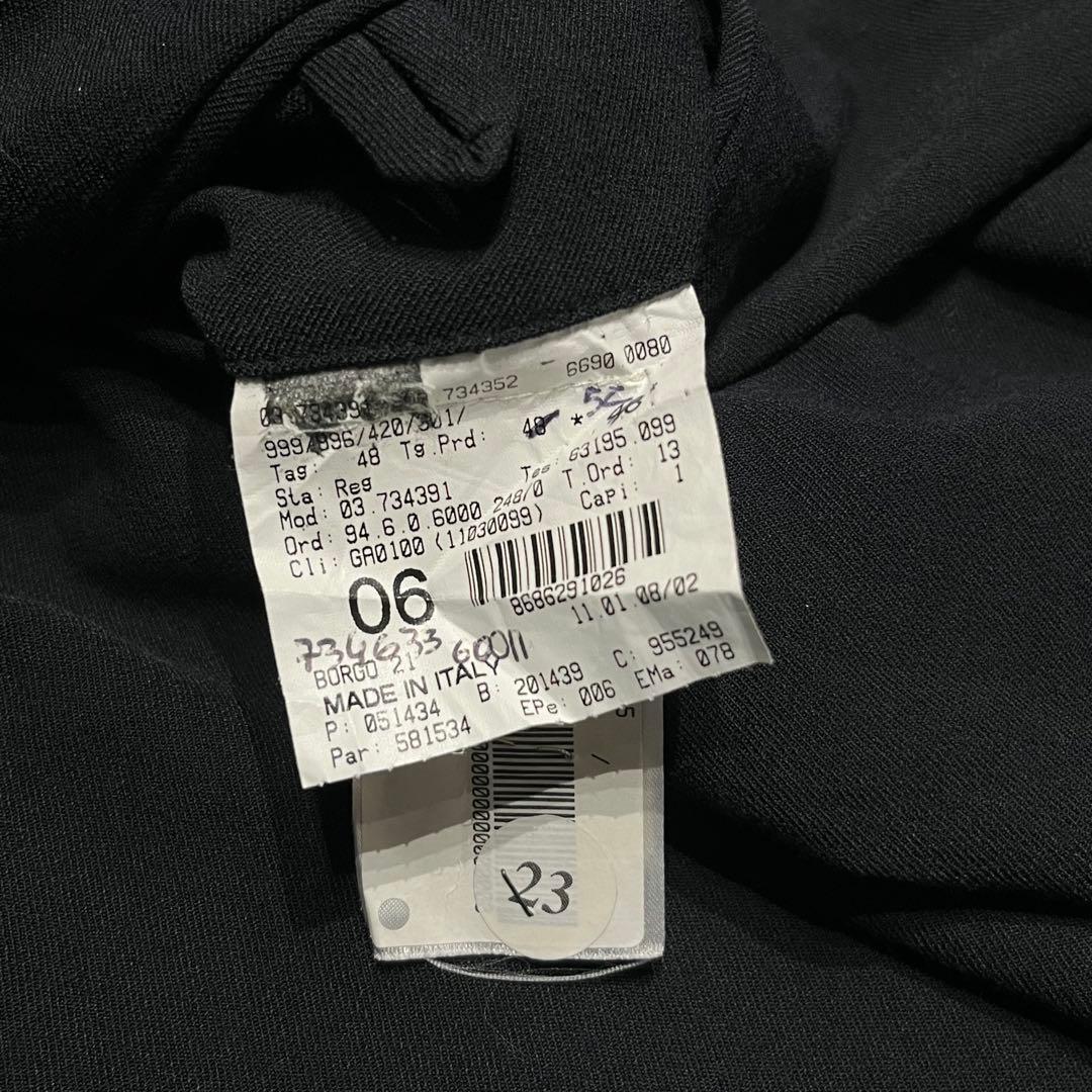 GIORGIO ARMANI レーヨン×ポリ ドレープ ワイドスラックス