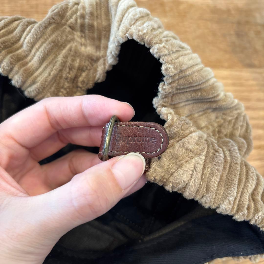 美品Supreme コーデュロイキャップ ベージュ