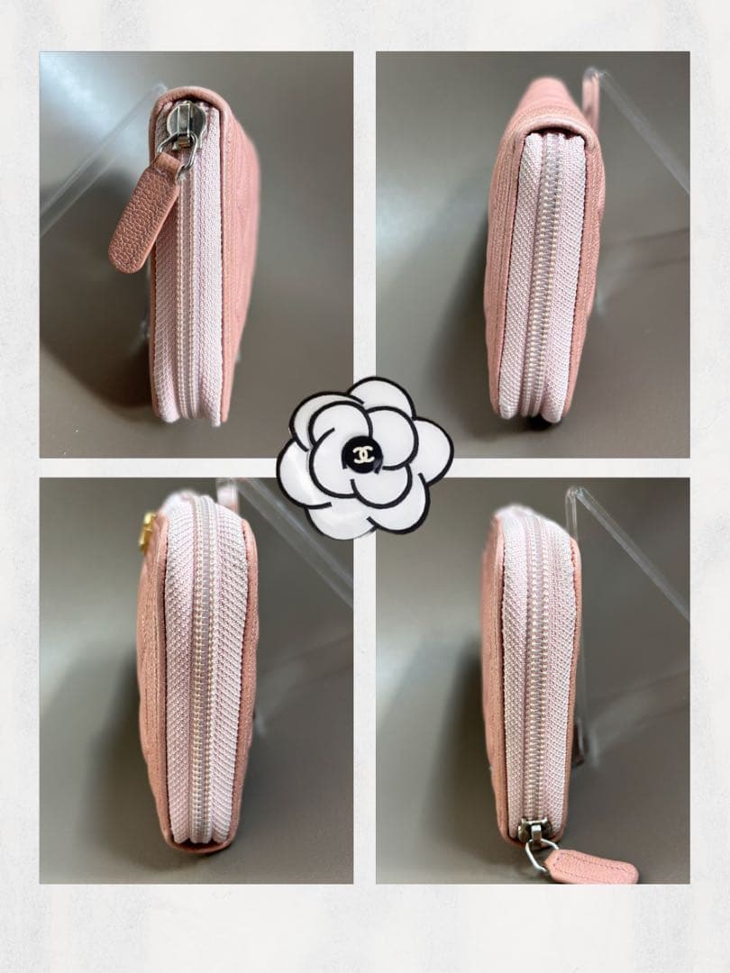 美品♡ CHANEL ボーイシャネル　ラウンドジップ　長財布　ピンク