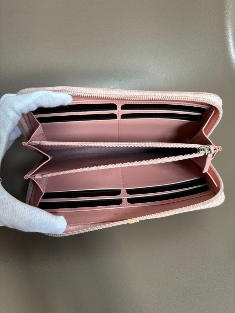 美品♡ CHANEL ボーイシャネル　ラウンドジップ　長財布　ピンク