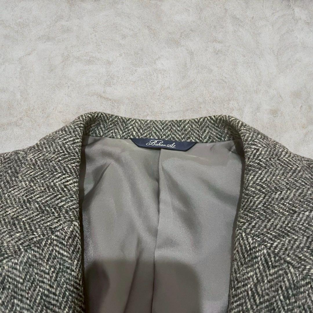 大きいサイズ✨ ハリスツイード ヘリンボーン テーラード ジャケット