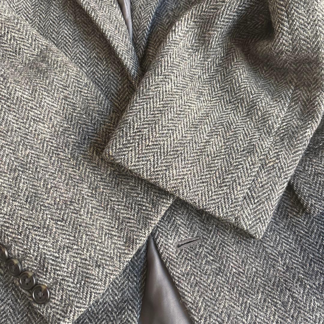 大きいサイズ✨ ハリスツイード ヘリンボーン テーラード ジャケット