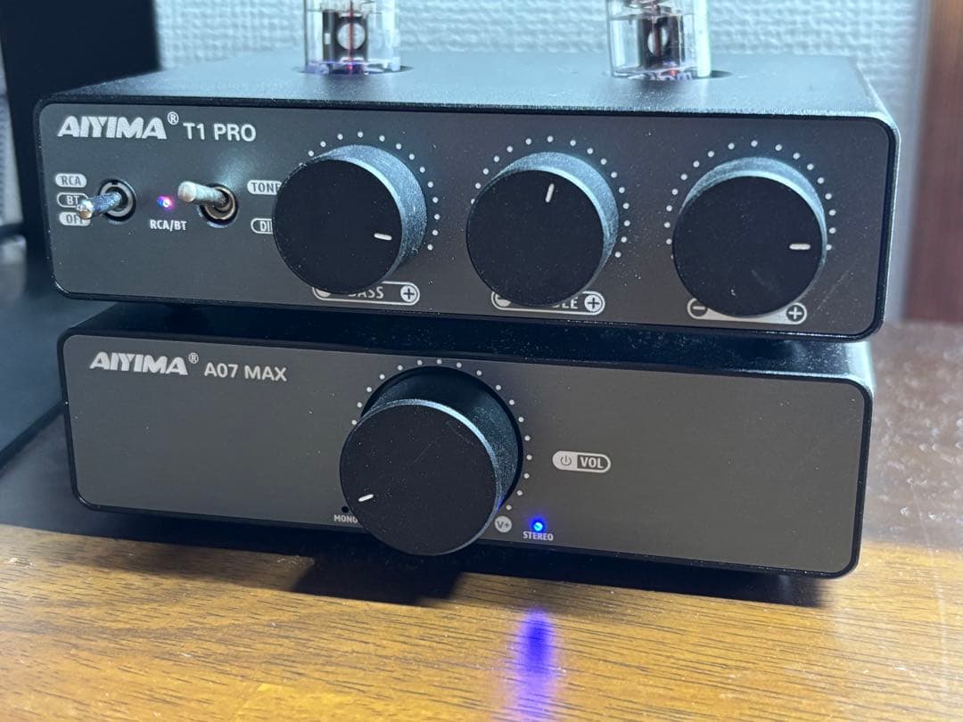 AIYIMA T1 PRO & A07 MAX 真空管プリ・メイン　真空管おまけ