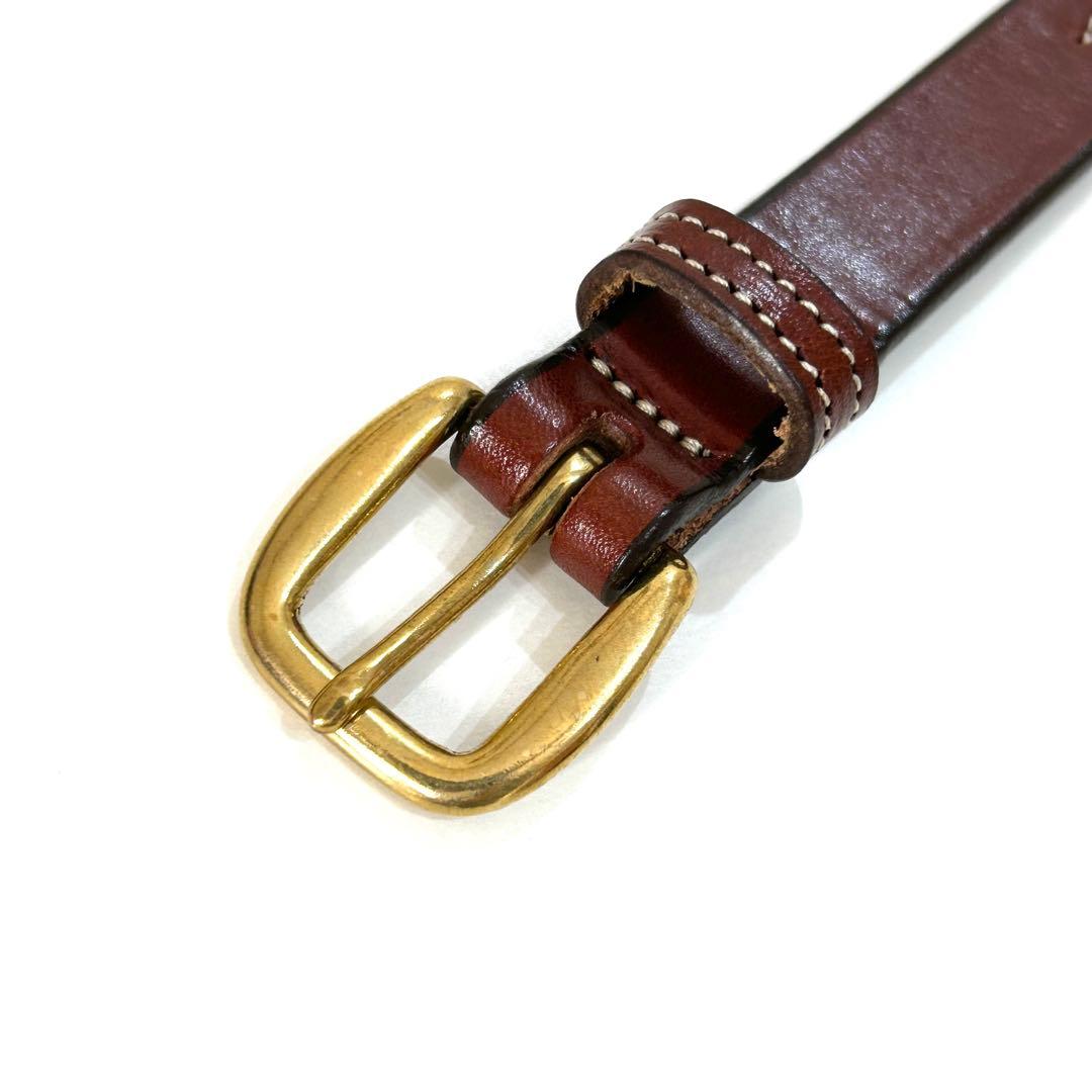 TORY LEATHER トリーレザー ウエスタンベルト ブラウン USA 28