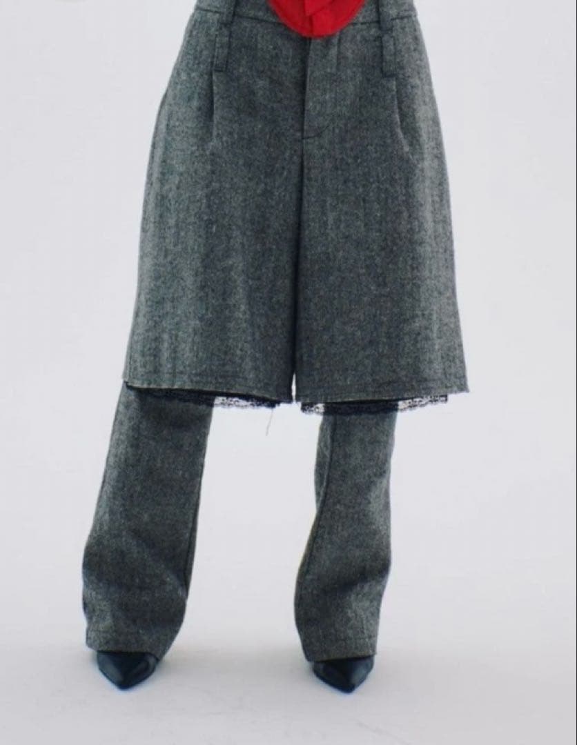 パンツ neith. Herringbone Lingerie Half Pants