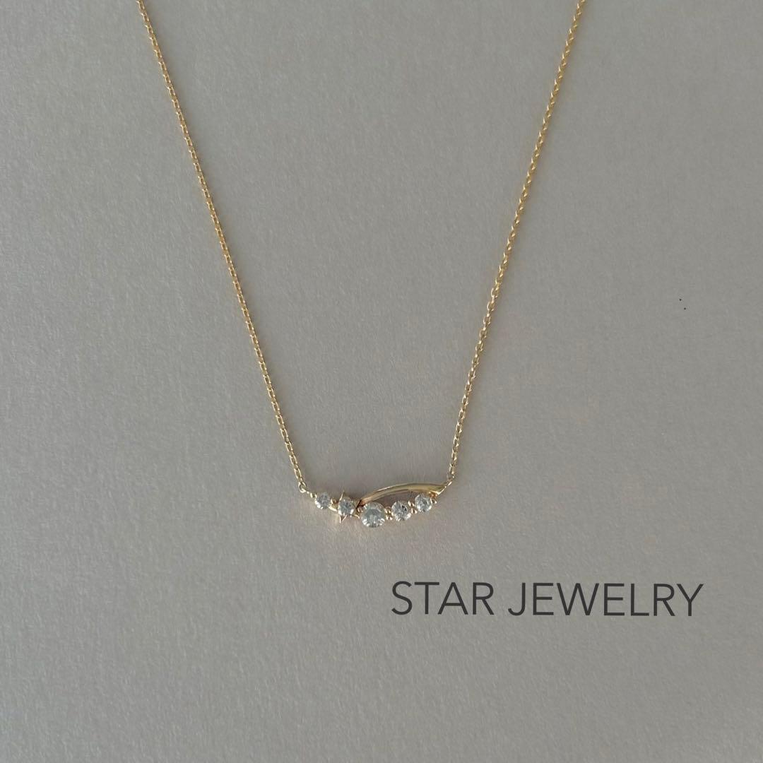 STAR JEWELRY ホワイトトパーズネックレス