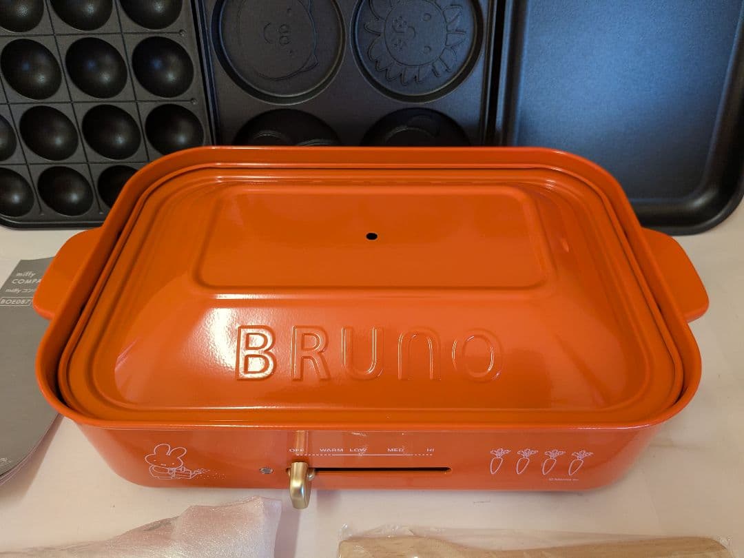 【未使用】BRUNO ミッフィー コンパクトホットプレート BOE087