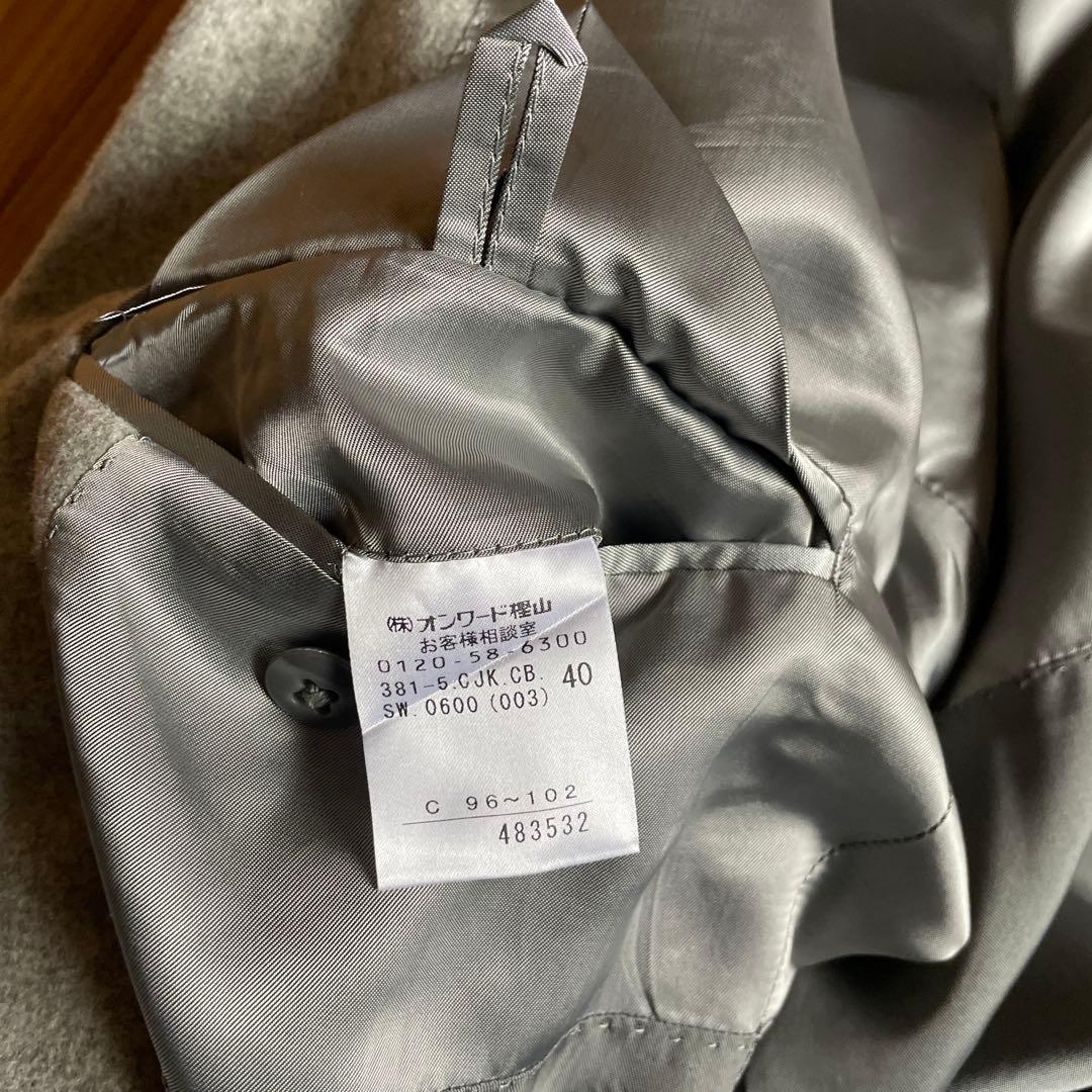 〝美品〟CKカルバンクライン☆ウールジャケット40ライトグレーメンズ