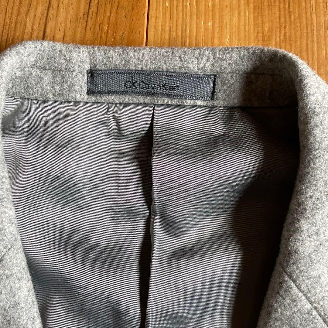 〝美品〟CKカルバンクライン☆ウールジャケット40ライトグレーメンズ