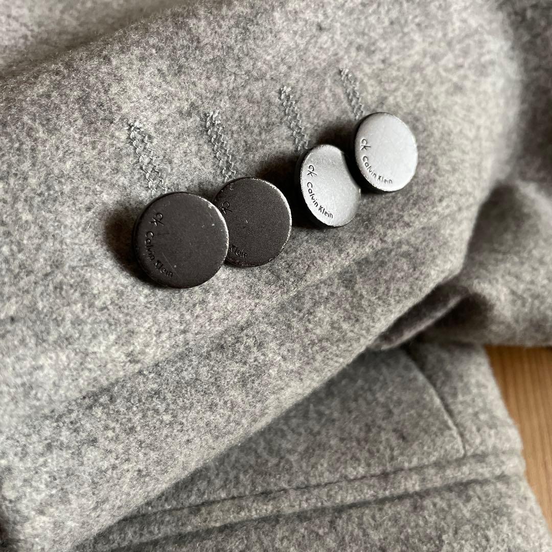 〝美品〟CKカルバンクライン☆ウールジャケット40ライトグレーメンズ