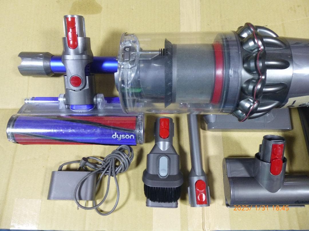 ダイソン SV14　新品モーター交換済み　付属品付　無負荷でエコ77分