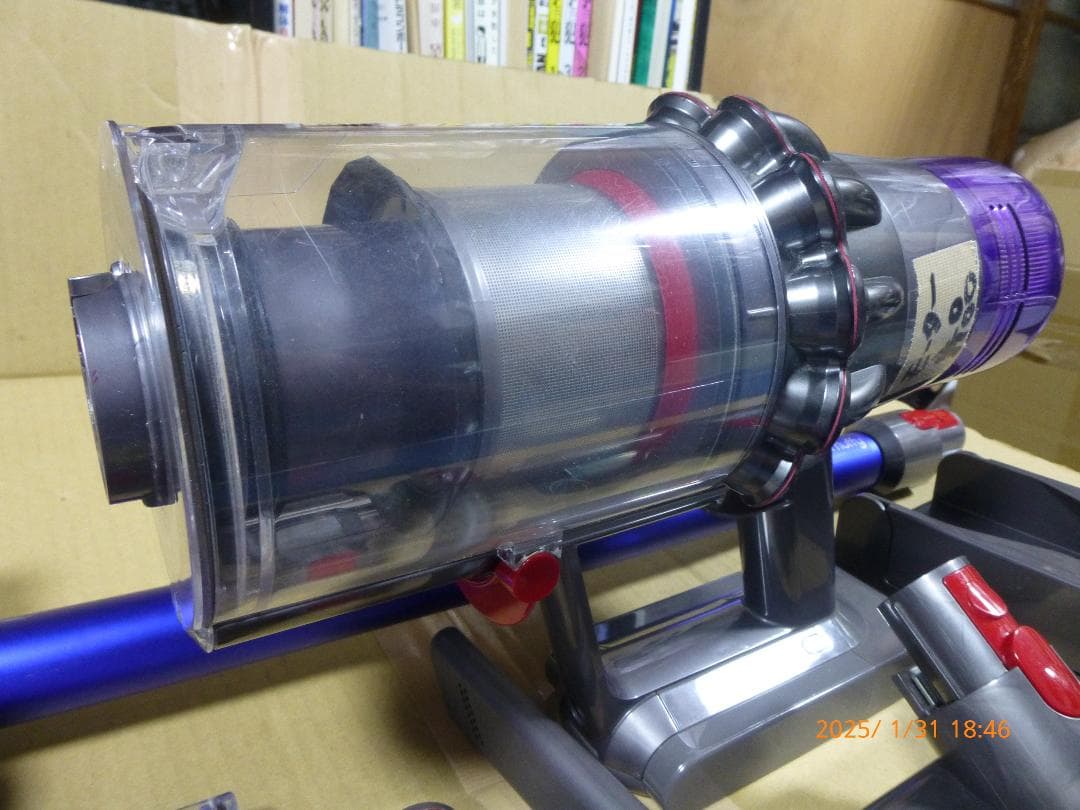 ダイソン SV14　新品モーター交換済み　付属品付　無負荷でエコ77分