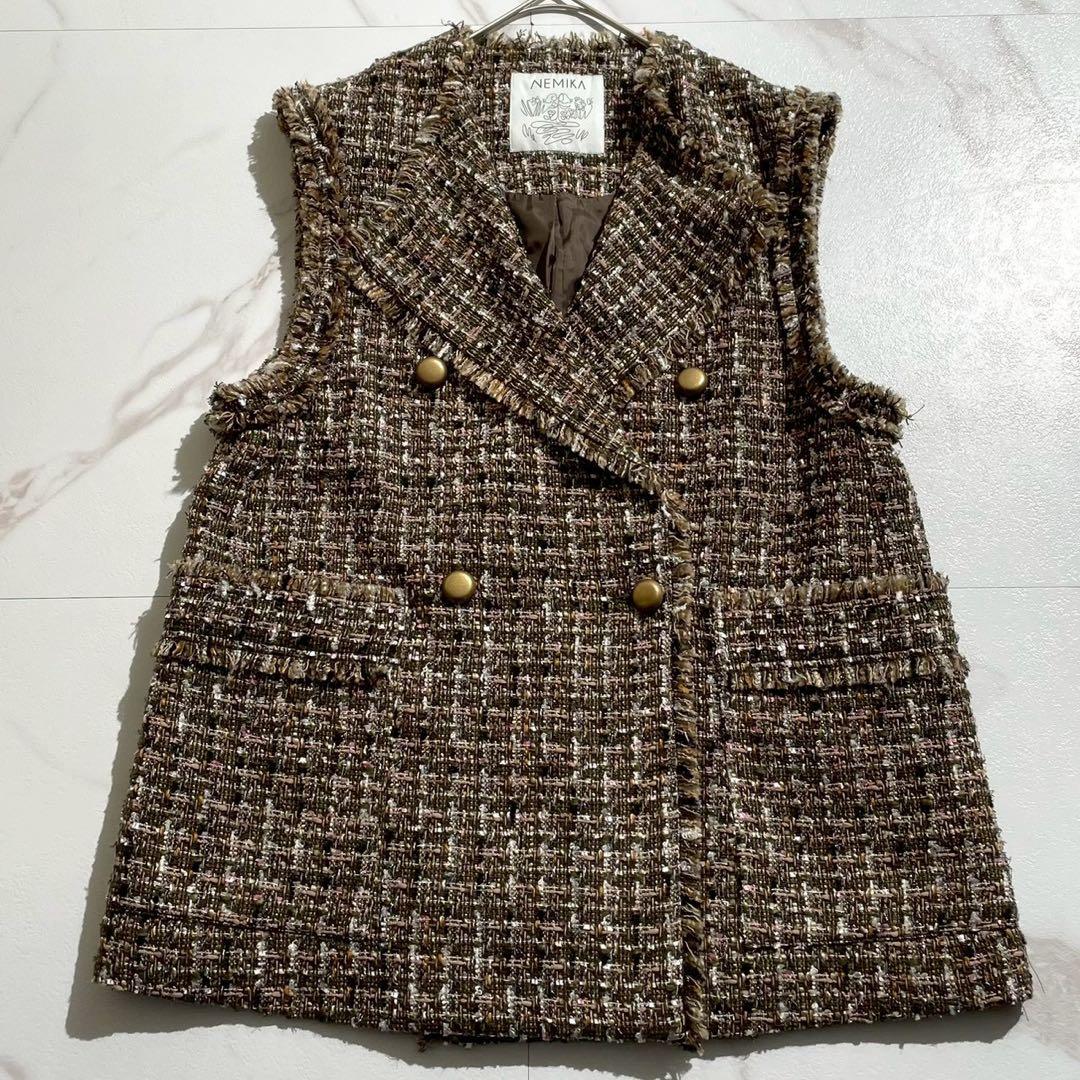 未使用級 2024AW ネミカ 大草直子さん×NEMIKA ベスト 尾州産 S