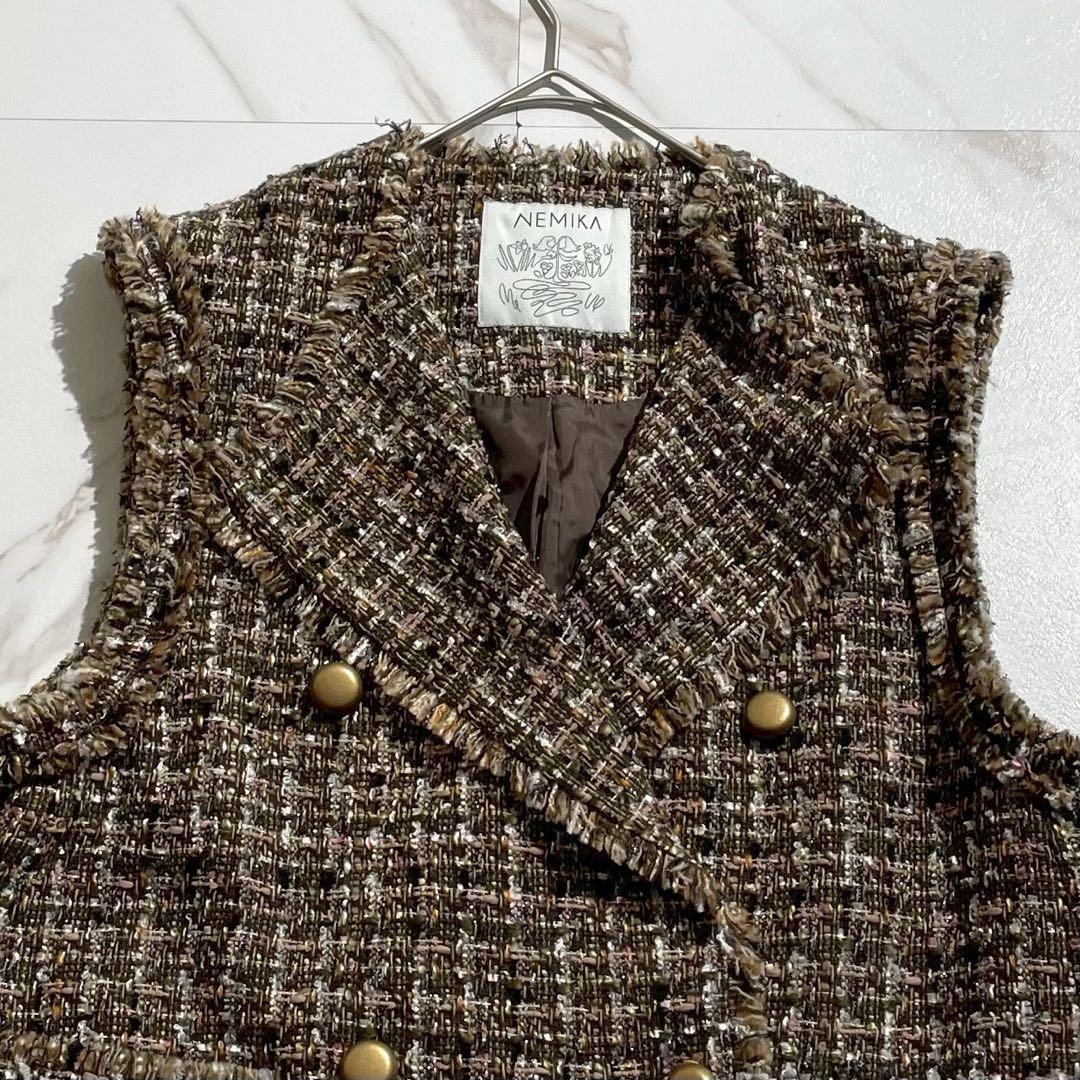 未使用級 2024AW ネミカ 大草直子さん×NEMIKA ベスト 尾州産 S
