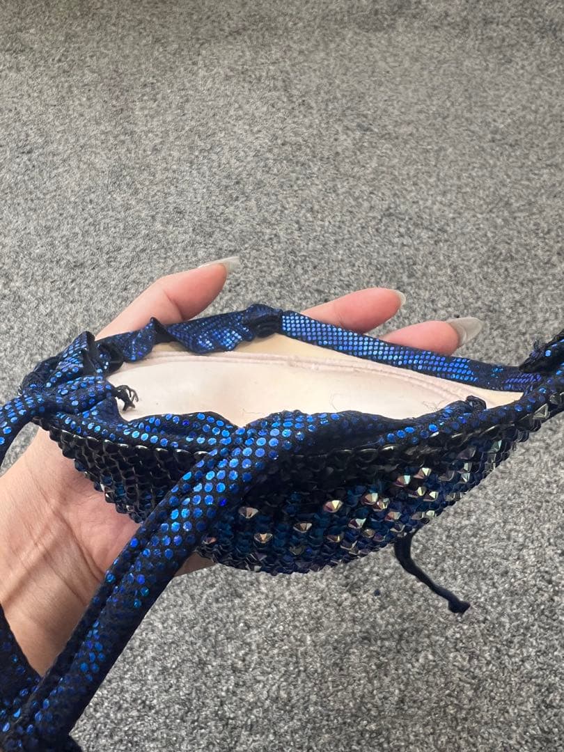 jbbf コンテストビキニ　ブルー　スワロフスキー