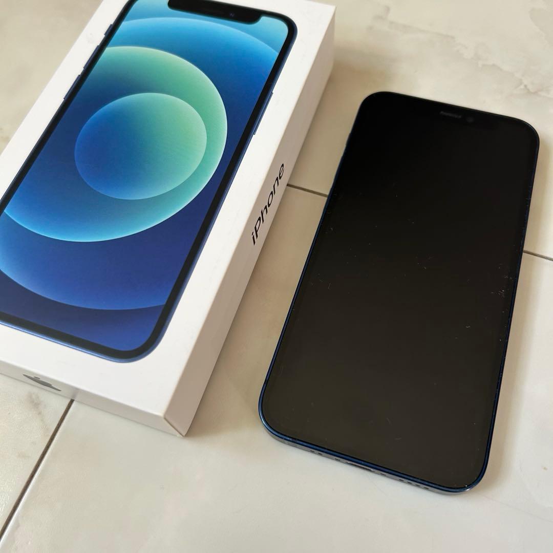 美品 Apple iPhone 12 miniブルー 本体