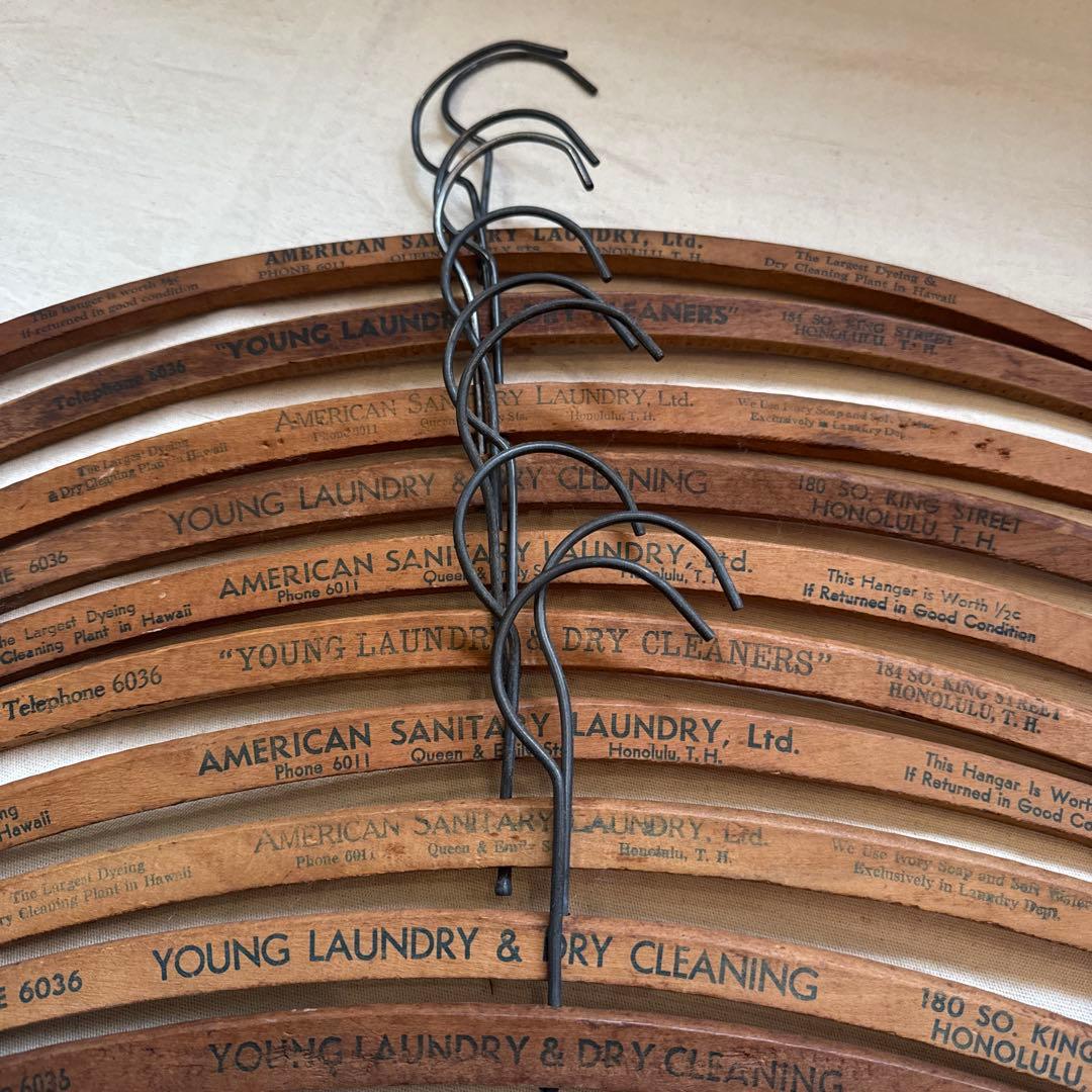 VINTAGE HANGER ヴィンテージ アンティーク ハンガー セット 字入