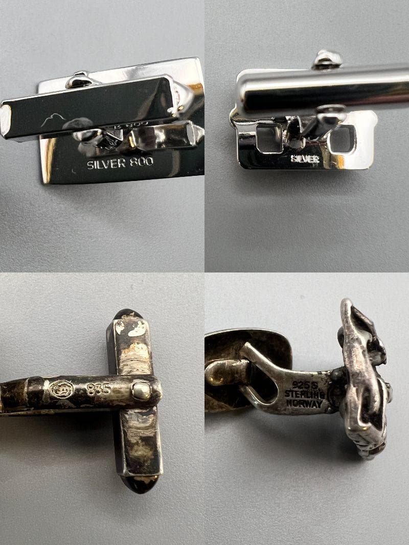 純銀925　SILVER刻印　ネクタイピン　カフス　ピアス　纏め売り　約105g