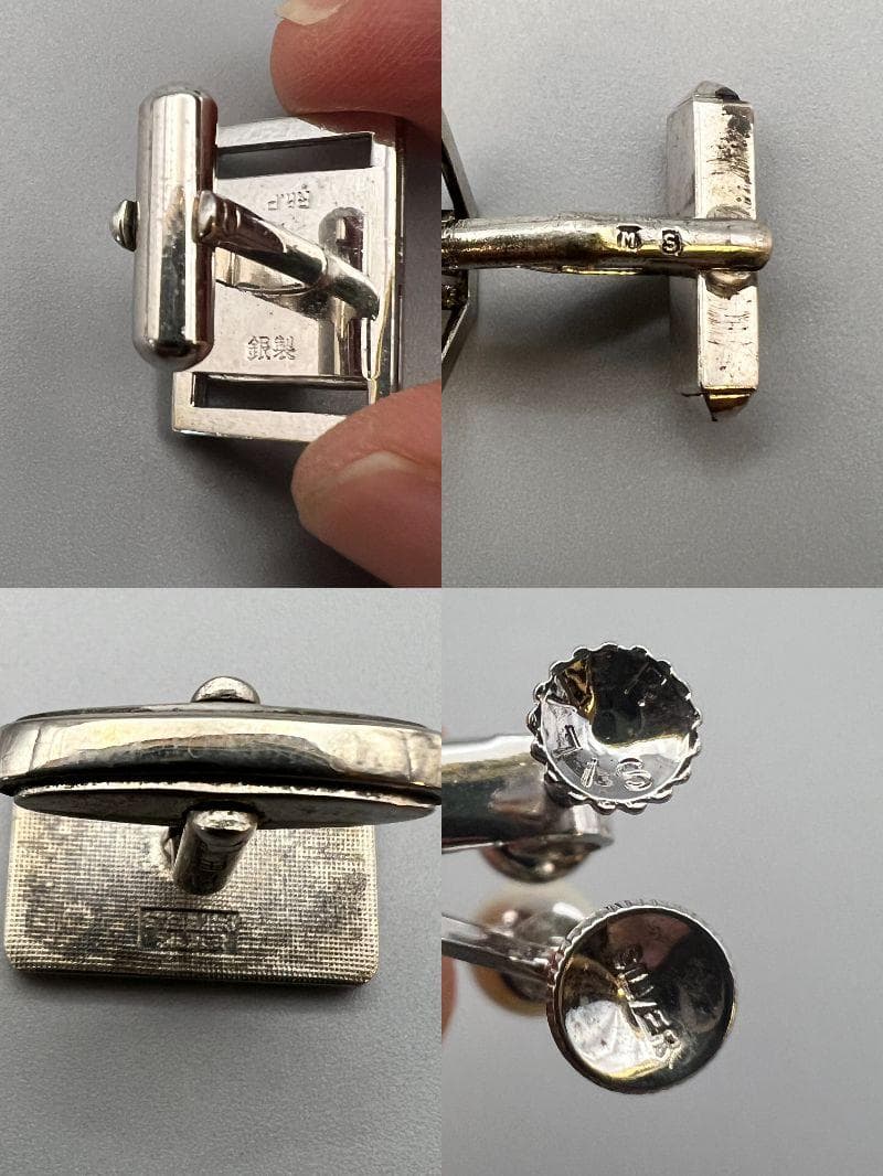 純銀925　SILVER刻印　ネクタイピン　カフス　ピアス　纏め売り　約105g