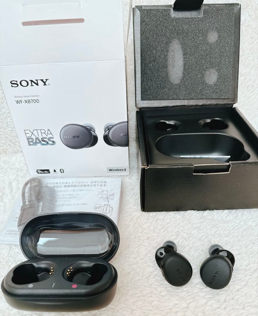 ほぼ未使用】SONY WF-XB700 ブラック Bluetoothイヤホン防水