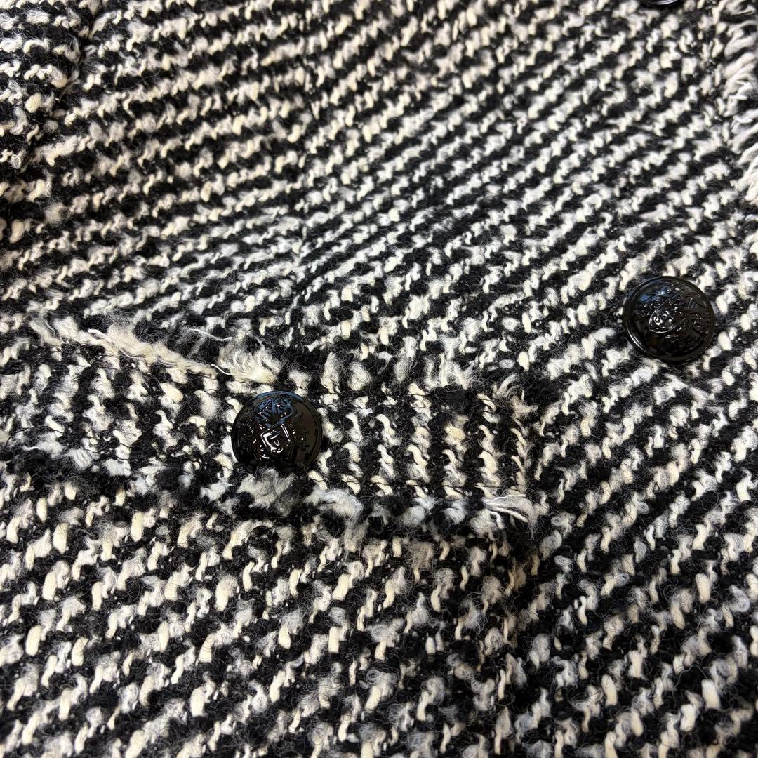 美品　アルアバイル　モノトーンカルゼクルーショートコート