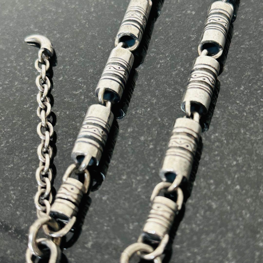 ジャムホームメイド 安全ピンクリップ ローラーウォレットチェーン 純銀 925