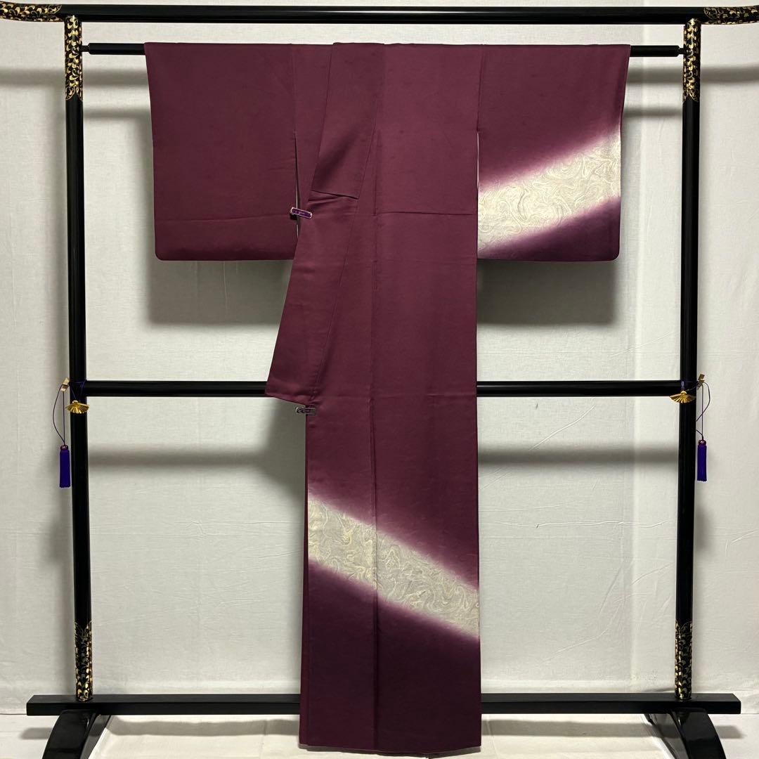 D124＋ D31 訪問着 墨流し 正絹 着物 袷 極美品