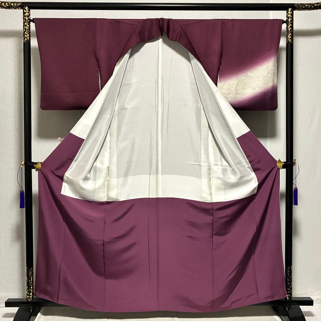 D124＋ D31 訪問着 墨流し 正絹 着物 袷 極美品