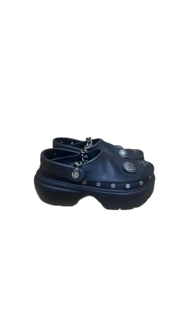 靴 crocs Stomp Embellished Clog Black