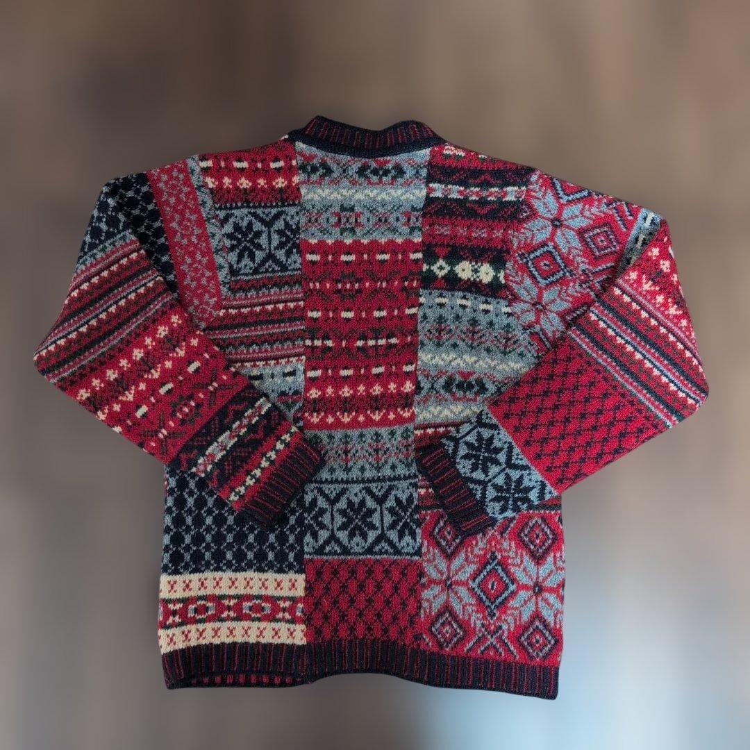 インバーアラン パッチワーク セーター 40 英国製