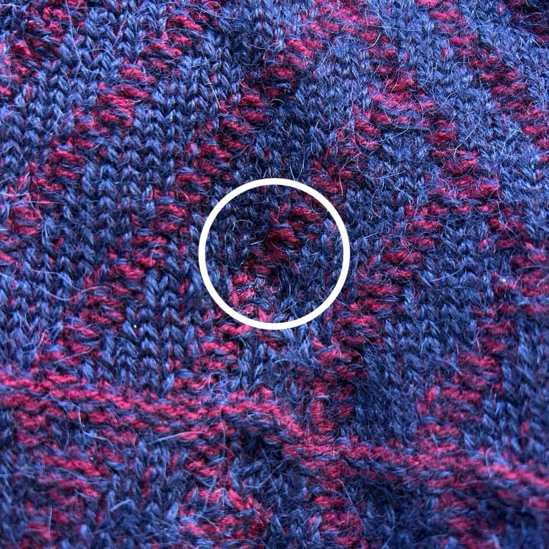 70S イングランド製 alan paine アルパカ 総柄ニット アランペイン