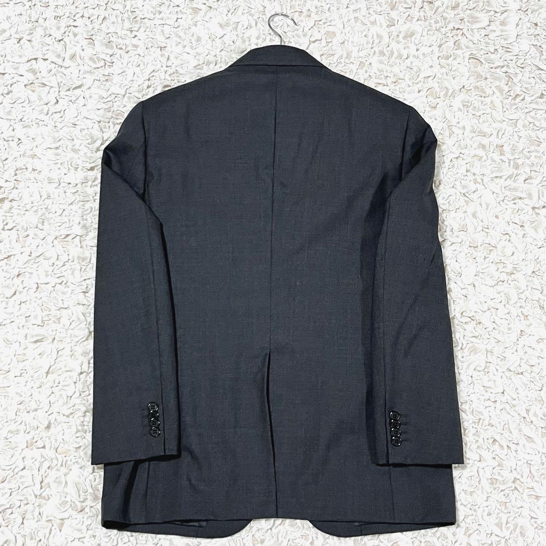 美品 ニューヨーカー スーツ 3ピース セットアップ 背抜き 2B グレー M