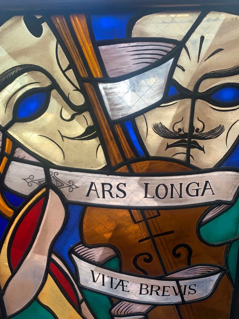 ステンドグラス絵付けパネル 「ARS LONGA」