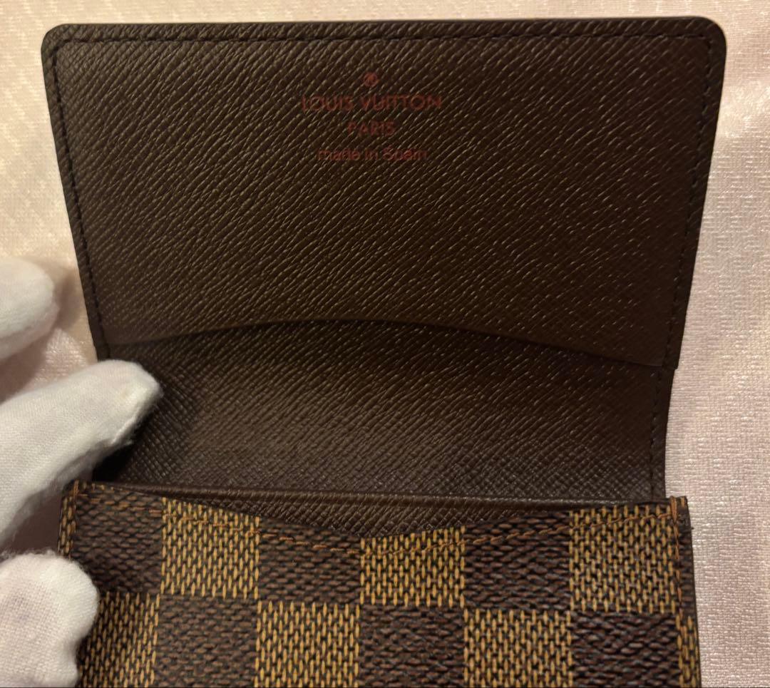 【美品】ルイ ヴィトン ダミエ アンヴェロップ・カルト ドゥ ヴィジット