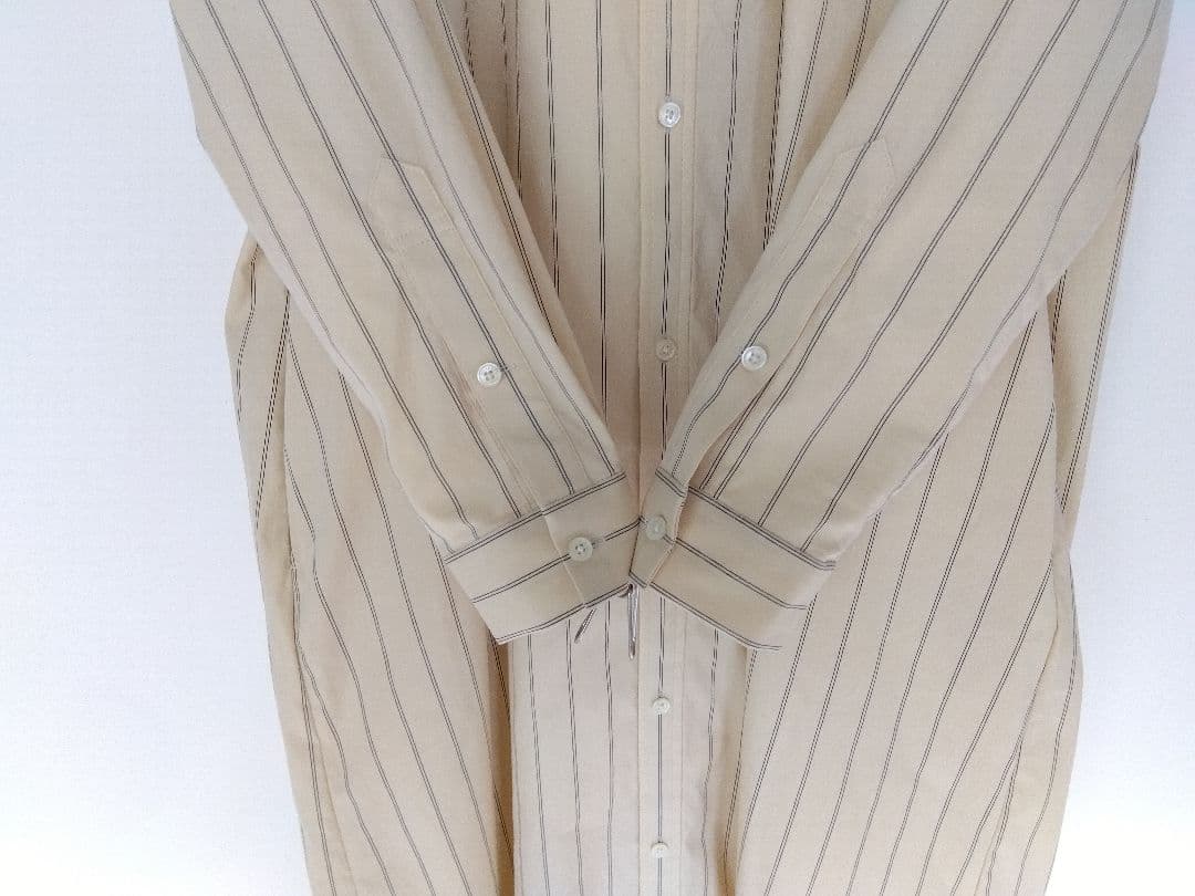 ほぼ未使用✨TICCA バンドカラーストライプシャツワンピース