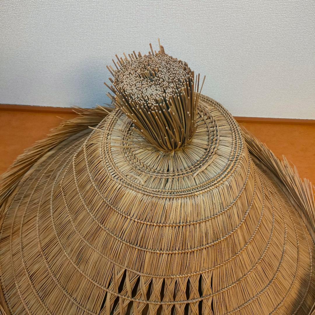 浪人笠 深編笠 虚無僧 小道具 演劇 時代劇 インテリア　座布団付き