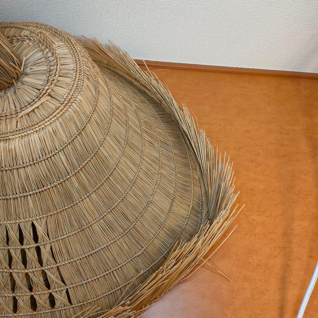 浪人笠 深編笠 虚無僧 小道具 演劇 時代劇 インテリア　座布団付き