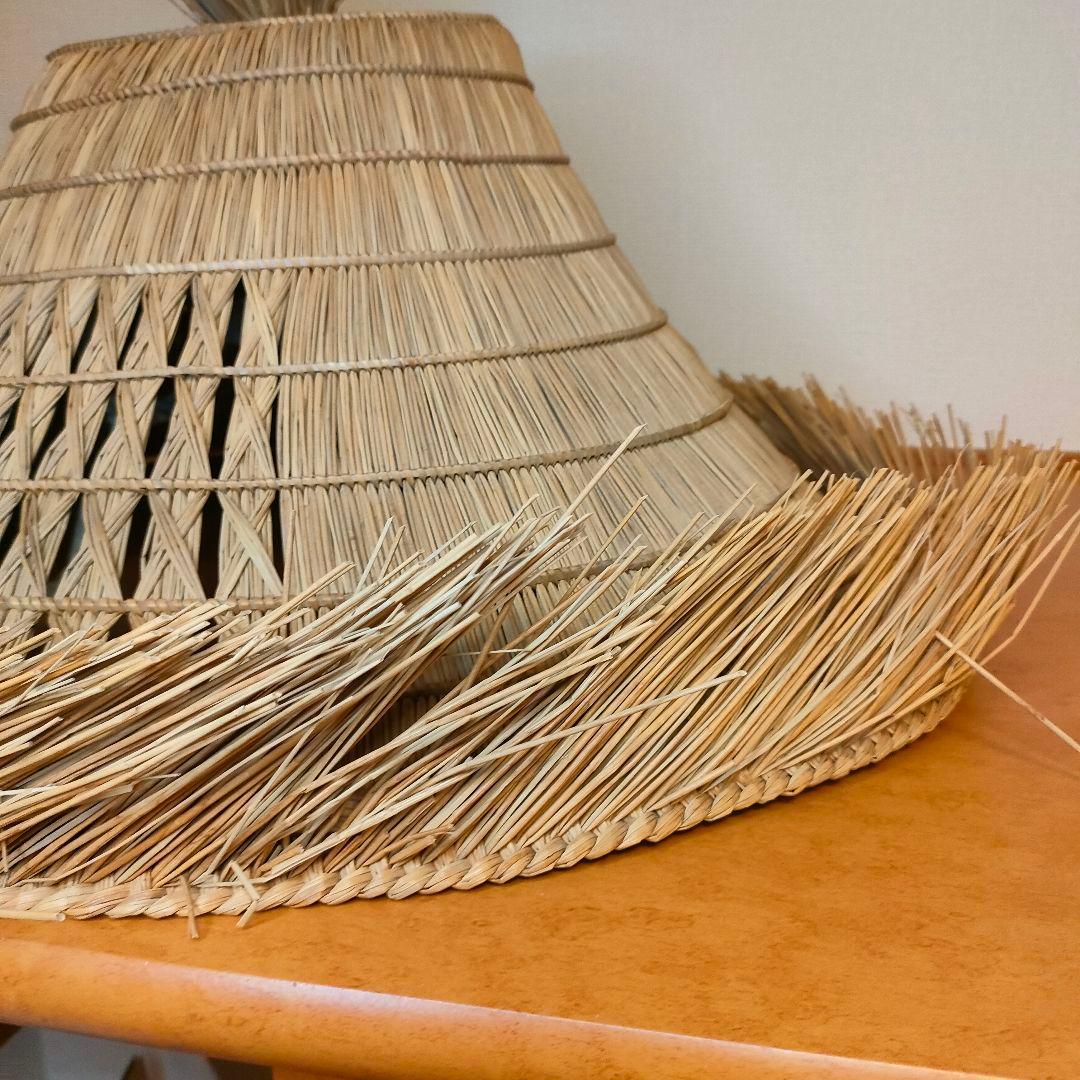 浪人笠 深編笠 虚無僧 小道具 演劇 時代劇 インテリア　座布団付き