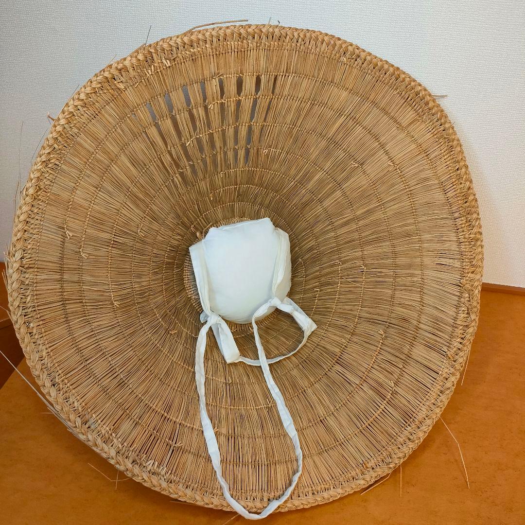 浪人笠 深編笠 虚無僧 小道具 演劇 時代劇 インテリア　座布団付き