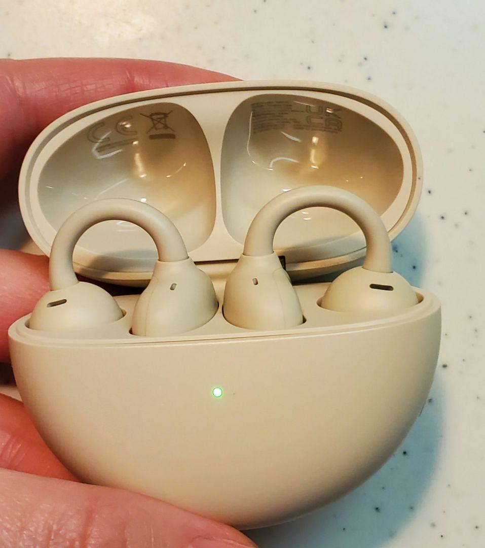 ➤美品HUAWEI FreeClip【ベージュ】オープン型ワイヤレスイヤホン