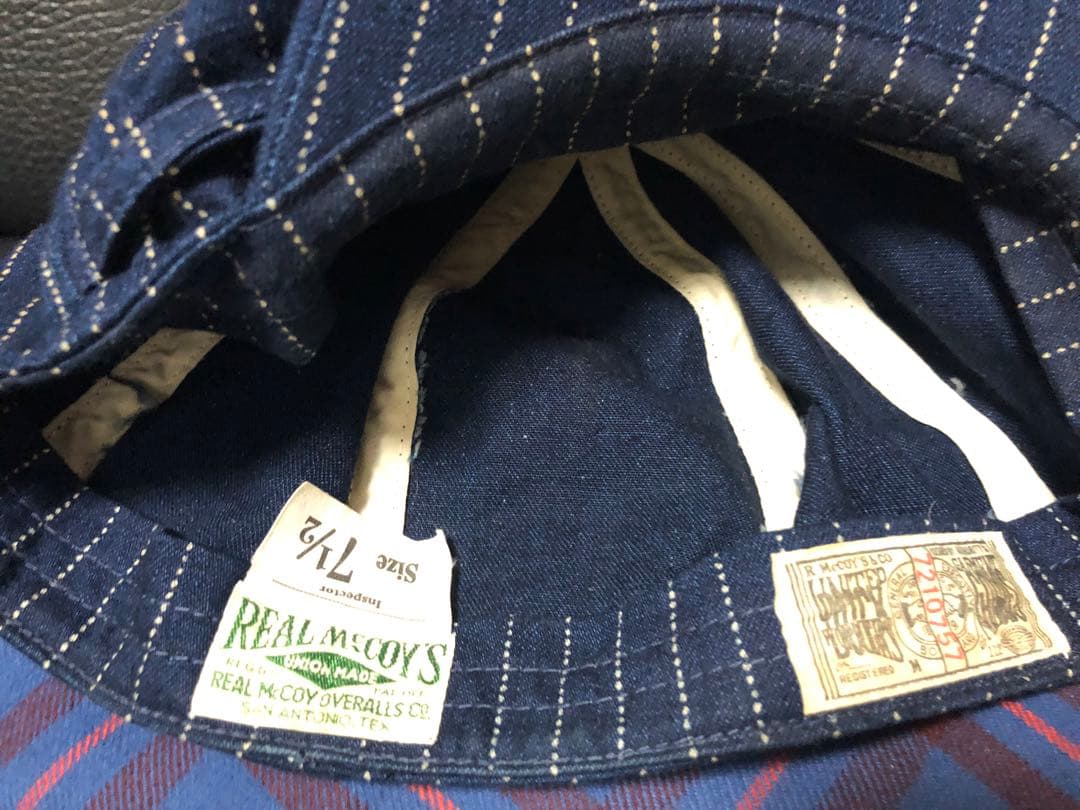 REAL McCOY'S ウォバッシュストライプキャスケット 7 1/2