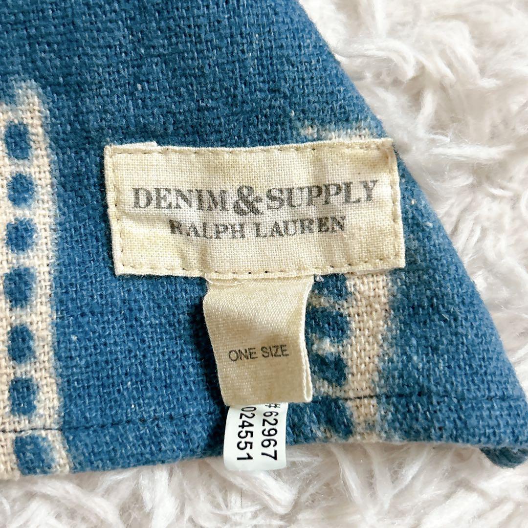 美品⁂レア⁂ラルフローレン⁂大判ストール　リバーシブル　染め柄　総柄　チェック