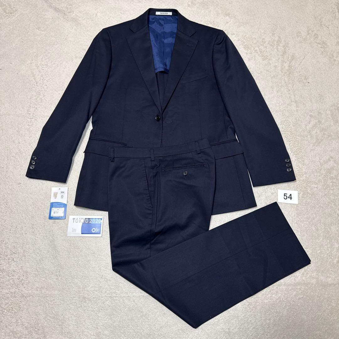 54 未使用　春夏　AOKI アオキ　スーツ　ネイビー　東京2020 AB5