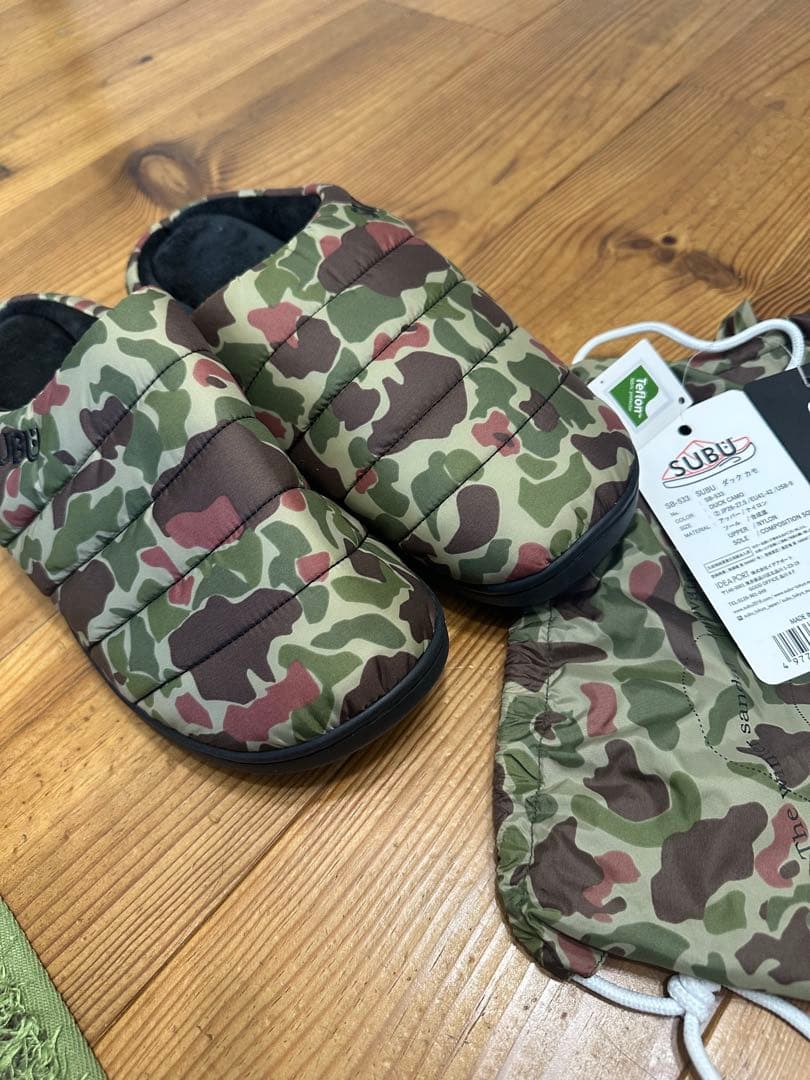 未使用　SUBU SB-533 迷彩　カモ　サボ　サンダル
