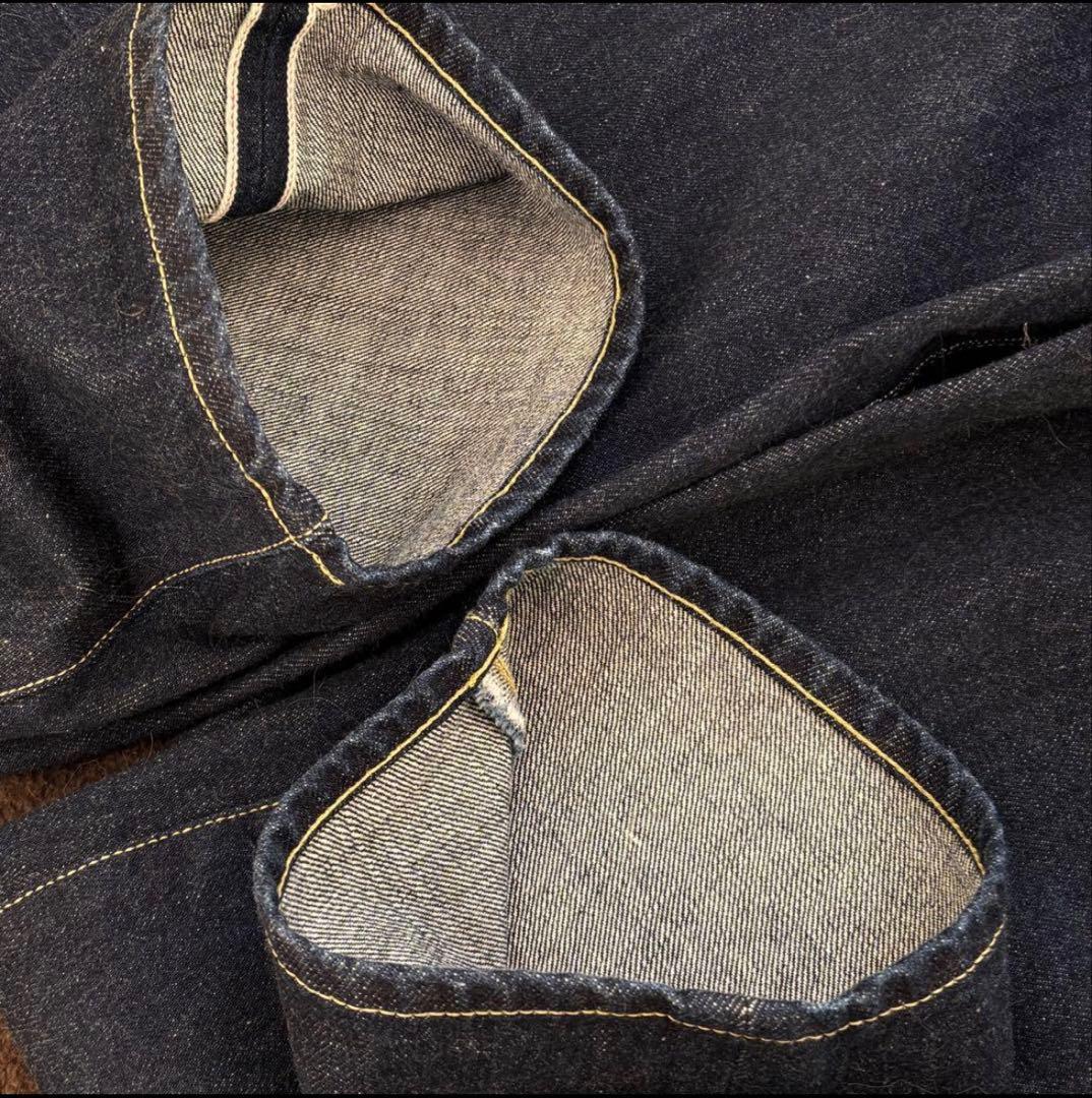 美品F.A.T. デニム FATサイズ 赤耳 セルヴィッチ ワイドテーパード