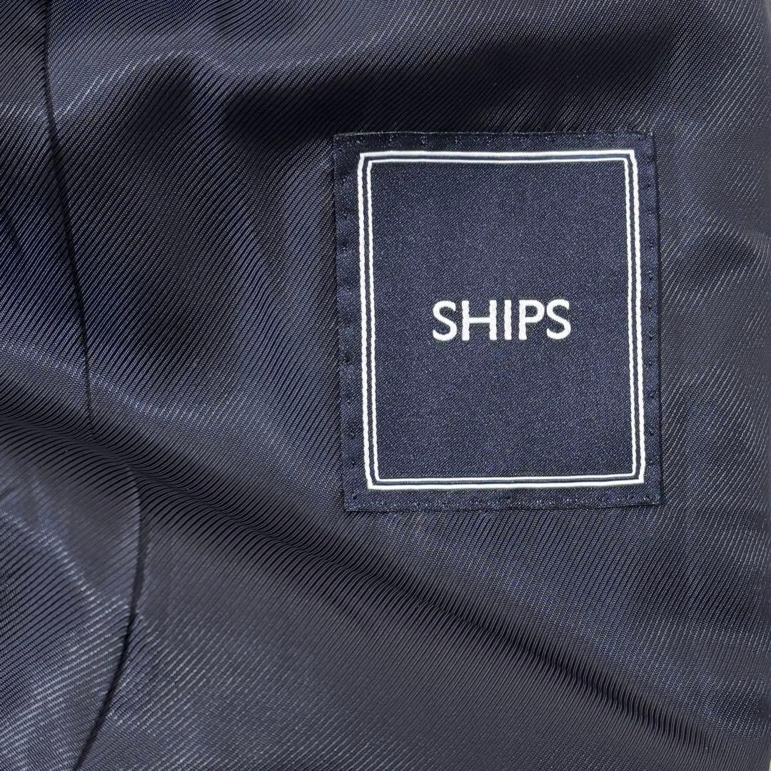 【最高級 ロロピアーナ】 SHIPS ジャケット グレンチェック ネイビー 48