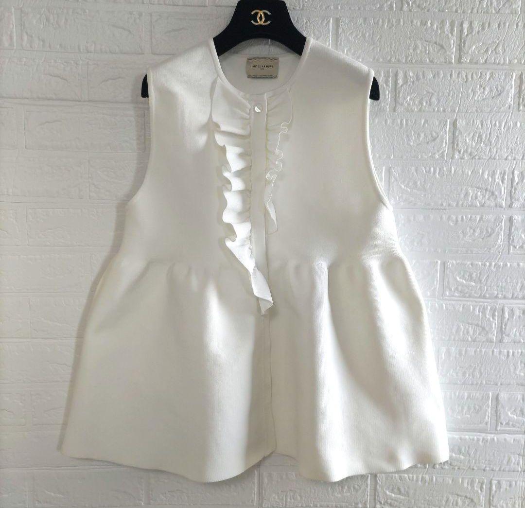 UNITEDARROWS　ユナイテッドアローズ　フリルニットベスト