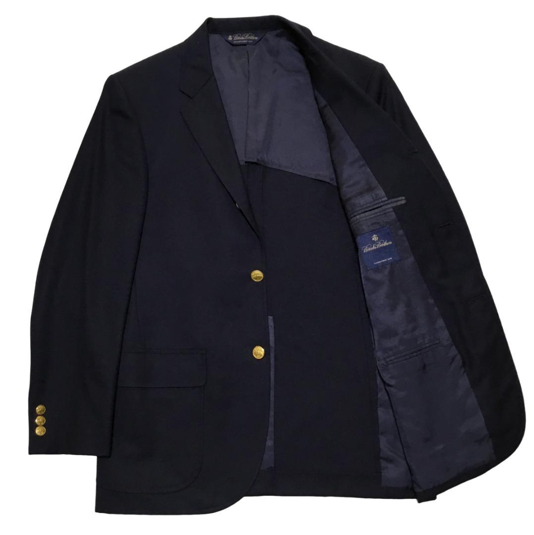 ブルックスブラザーズ 金ボタン 紺ブレザー 37SHT 3ボタン 段返り
